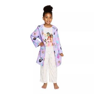 NWT Disney Princess Girls 3-Piece Robe & Pajama Set